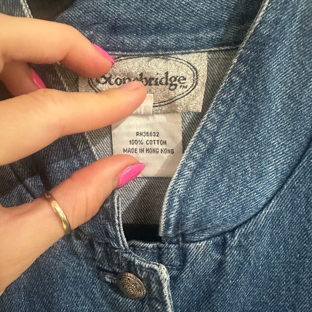Women's Blue Denim Jacket - Picture 3 of 7